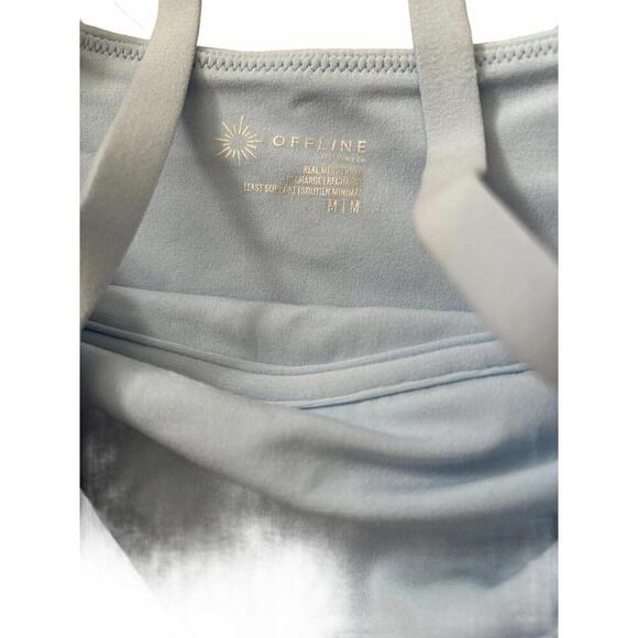 FALL CLEARANCE NEW OFFLINE Women's Light Blue Crop Top - Picture 4 of 5